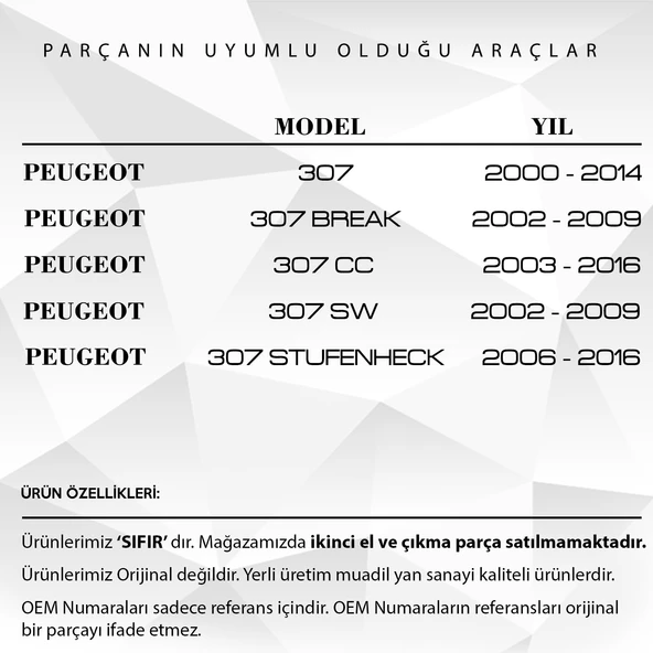 Peugeot 307 için Su Fıskiye Memesi 2'li - 2