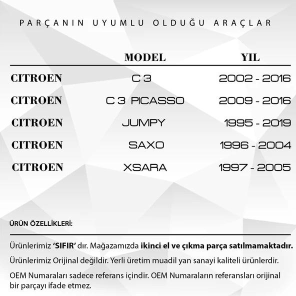 Citroen C3, Xsara Peugeot 207, 306 için Ön Cam Su Fıskiye Memesi 2'li - 2