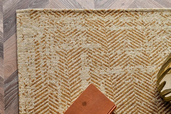 Eko Brooklyn Hasır Görünümlü Kaymaz Renkli Dokuma Modern Kilim BRK04 - 11