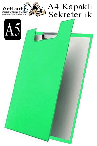 Sekreterlik Kapaklı A5 Küçük Boy 1 Adet Renkli Kapaklı Sekreterlik Klipsli Metal Mekanizmalı 80 Yaprak Kapasiteli Ofis - 3