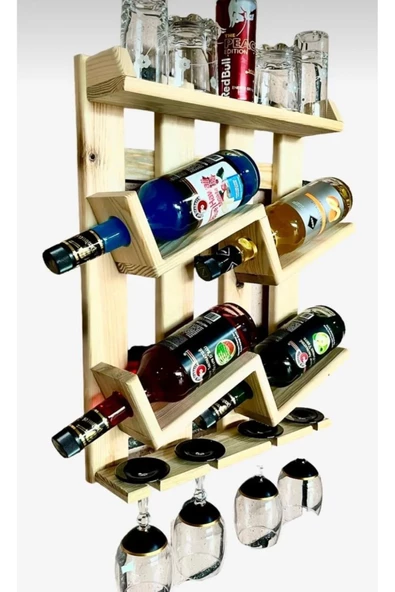 Kadeh Viski Şampanya Şarap Rakı Doğal Kadeh Rafı Stand - 2