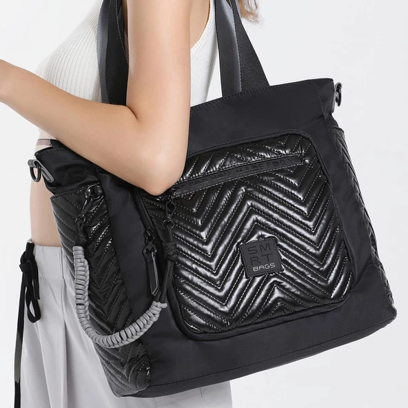 Smart Bags Parlak Kumaş Çapraz Askılı Kadın Omuz Çantası 3246 - 8