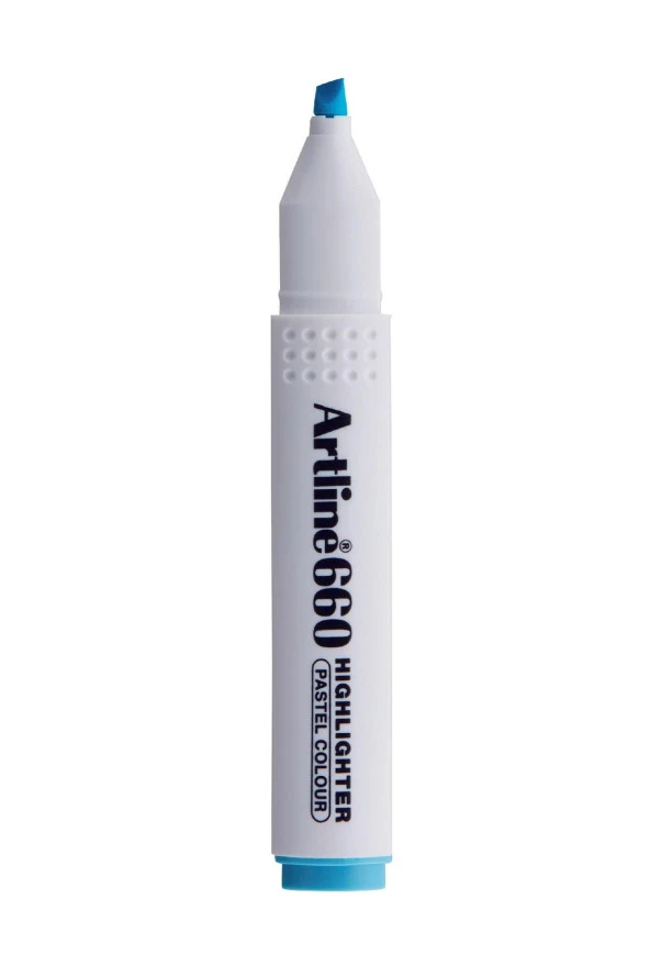 Artline Kesik Uçlu Fosforlu Kalem 1,0-4,0 MM Pastel Mavi (12 Li Paket)