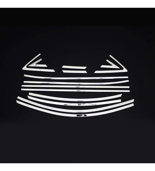 Hyundai Accent Blue Krom Cam Çerçevesi 14 Parça 2011-2018 Arası Paslanmaz Çelik - Resim 3