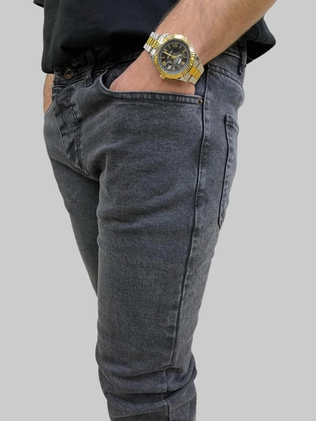 Erkek Dar Paça Grand Füme Kot Pantolon - Resim 2