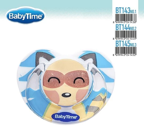 BabyTime Damaklı Desenli Mat Emzik Koruma Kapaklı 3 No. 18+ Ay