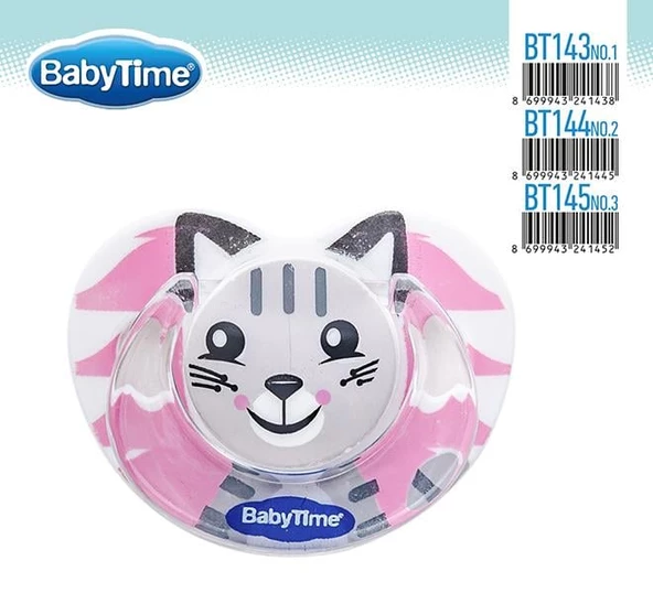 BabyTime Damaklı Desenli Mat Emzik Koruma Kapaklı 3 No. 18+ Ay