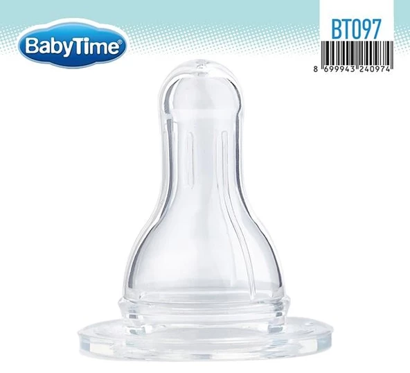 BabyTime Silikon Klasik Biberon Emziği 2 no.  6-18 Ay