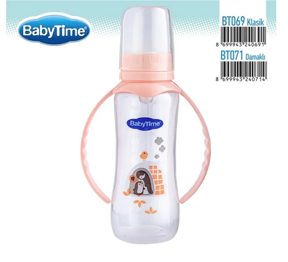 BabyTime PP Kulplu Biberon 250 ml 0-6 Ay