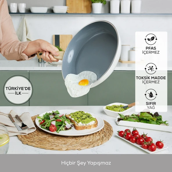 X Refika Birgül Swiss Crystal Tava 30 Cm Creamy - 4