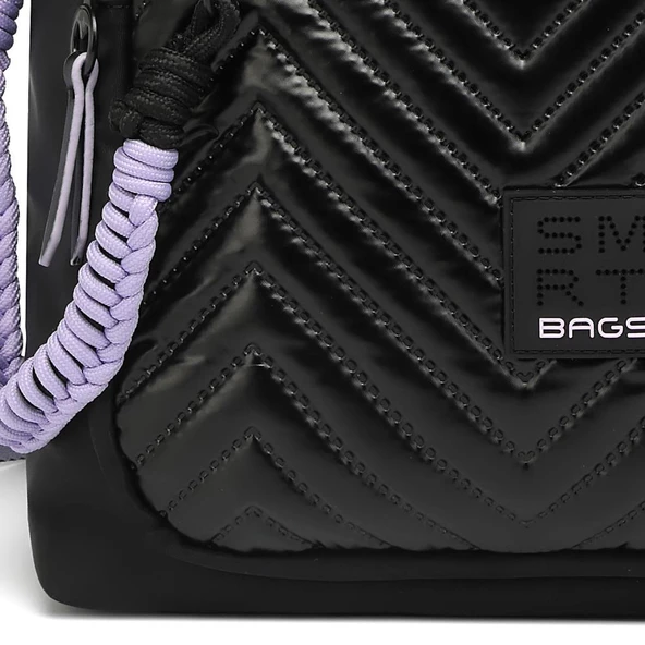 Smart Bags Parlak Kumaş Çapraz Askılı Kadın Omuz Çantası 3248 - 2