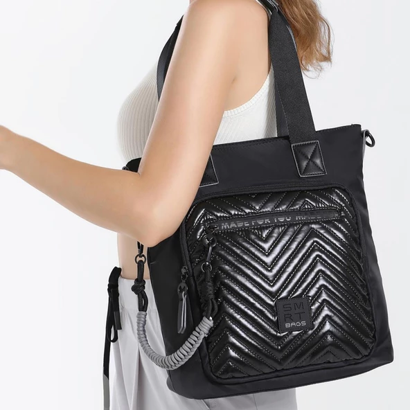 Smart Bags Parlak Kumaş Çapraz Askılı Kadın Omuz Çantası 3248 - 8