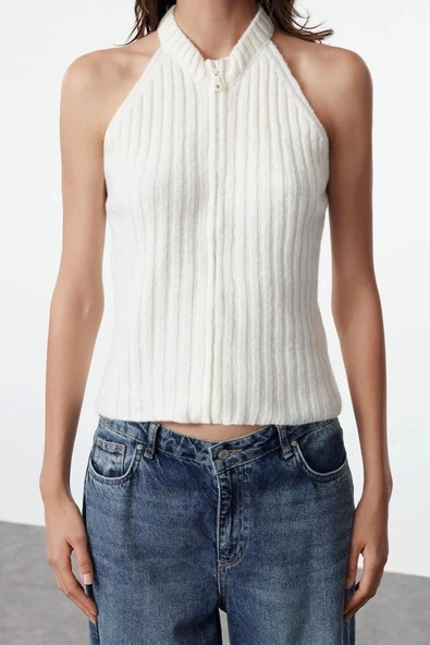 Kadın Moda Şık Regular Bisiklet Yaka Slim Yumuşak Dokulu Bolerolu Triko Hırka - 5