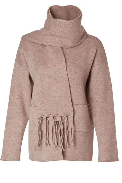 Kadın Moda Regular Bisiklet Yaka Oversize Geniş Kalıp Yumuşak Dokulu Atkılı Geniş Kalıp Triko Hırka