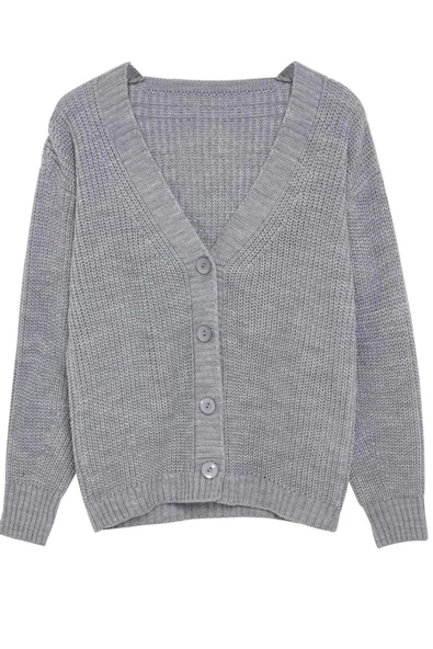 Kadın Moda Şık Regular V Yaka Regular Basic V Yaka Triko Hırka