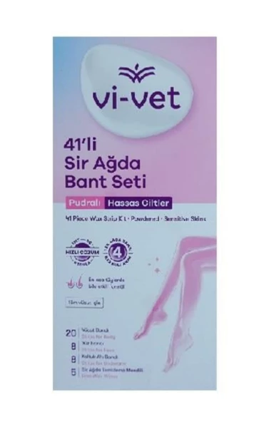 Vi-vet Sir Ağda Bant Seti Pudralı Hassas Ciltler 41'li