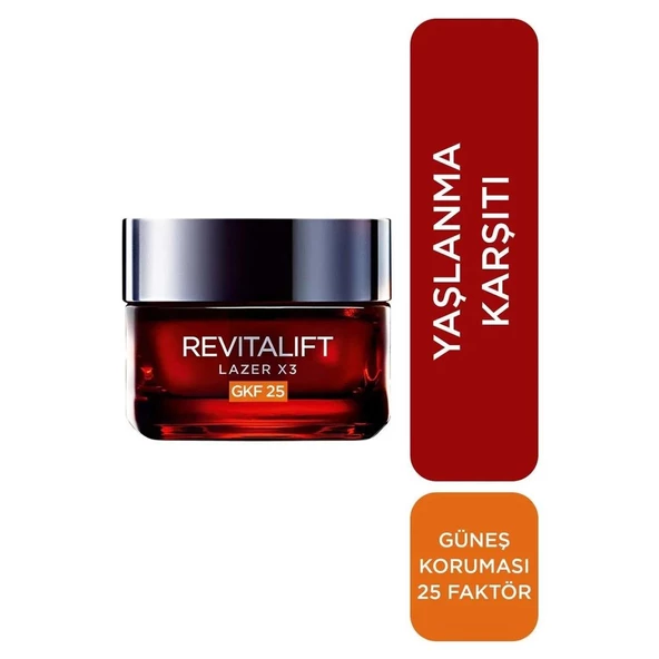 L'oréal Paris Revitalift Lazer X3 40+ Leke ve Kırışıklık Karşıtı Bakım Gkf25 50ml