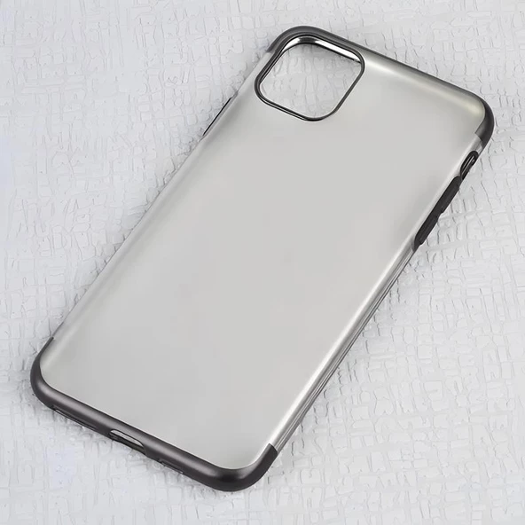 iPhone 11 Pro Max Kılıf Mat Dört Köşeli Lazer Silikon Kılıf - Resim 3