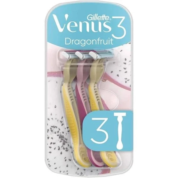 Gillette Venus 3 Dragonfruit 3'lü Tıraş Bıçağı