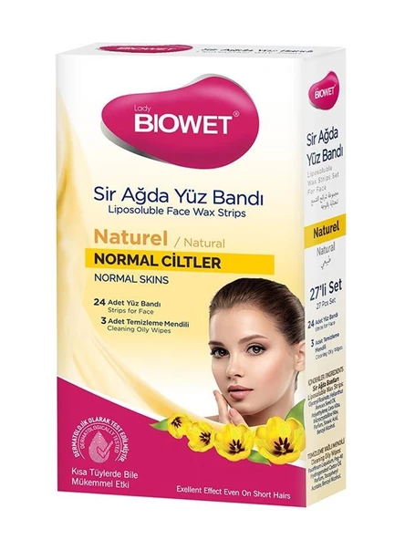 Bıowet Naturel Sir Ağda Yüz Bandı Normal Ciltler 27'li