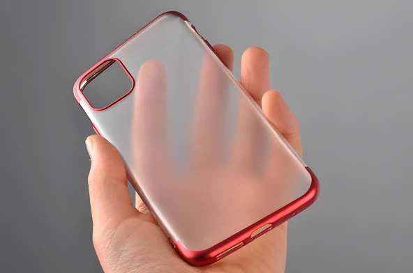 iPhone 11 Pro Max Kılıf Mat Dört Köşeli Lazer Silikon Kılıf - Resim 9