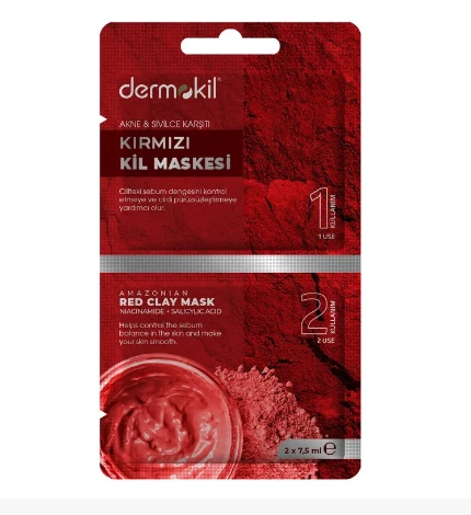 Dermokil Kırmızı Kil Maskesi 2 x 7,5 ml