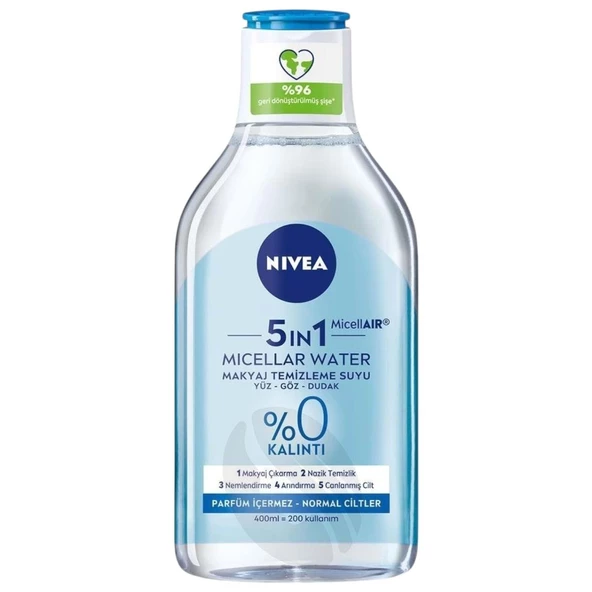 Nivea 5ın1 Mıcellar Water Makyaj Temizleme Suyu Yüz-Göz-Dudak 400 ml