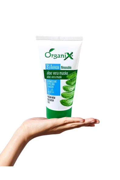 Organix 3'ü1 Arada Aloe Vera Maske Temizleme-Peeling-Maske 150 ml