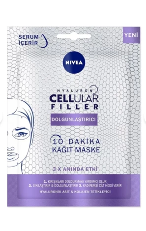 Nıvea Hyaluron Cellular Filler Dolgunlaştırıcı Kağıt Yüz Bakım Maskesi 28 gr