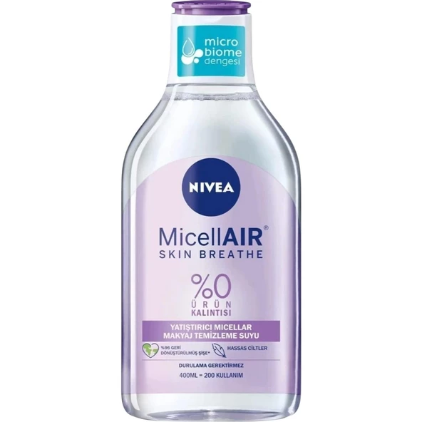 Nivea MicellAIR Skın Breathe Yatıştırıcı Mıcellar Makyaj Temizleme Suyu 400 ml