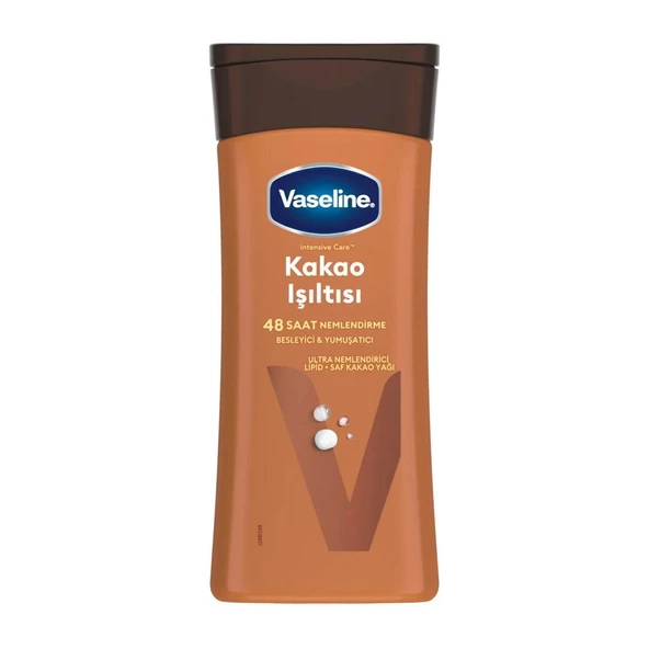 VASELINE Vücut Losyonu Kakao Işıltısı Parlaklığını Kaybetmiş ve Kuru Ciltler İçin 200 ml