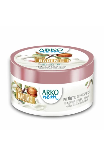 Arko Nem Badem Sütü Prebiyotik Nemlendirici El, Yüz, Vücut Kremi 250 ml