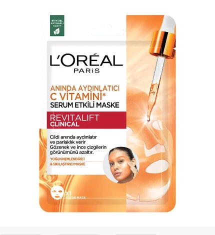 Loreal Paris Revitalift Clinical Anında Aydınlatıcı C Vitamini Serum Maske