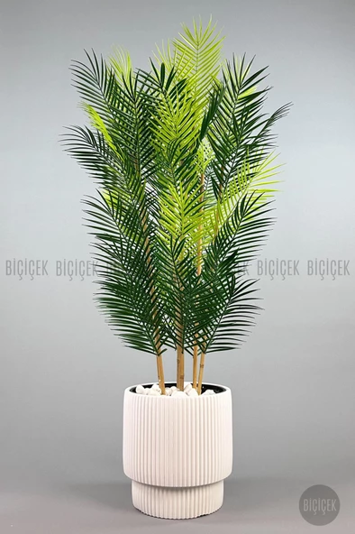 BİÇİÇEK YAPAY AREKA PALMİYESİ 6 GÖVDE GALA SAKSIDA YOĞUN YAPRAKLI - 4