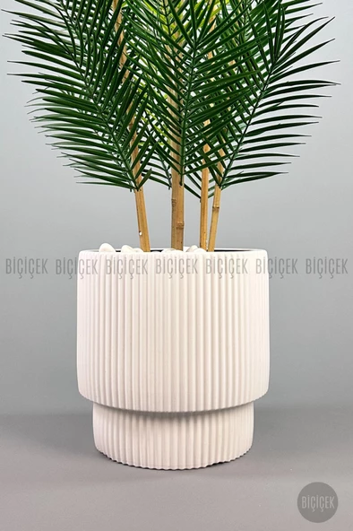 BİÇİÇEK YAPAY AREKA PALMİYESİ 6 GÖVDE GALA SAKSIDA YOĞUN YAPRAKLI - 2