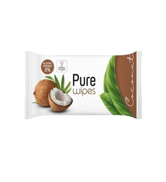 Pure Wipes Islak Bebek Havlusu Hindistan Cevizi 50'li