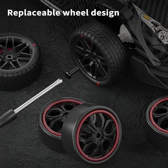 1:14 Hızlı Drift Şarjlı KIRMIZI 4x4 RC Uzaktan kumandalı Yarış Aracı 40 Km/s Hızında Hediyelik Oyuncak - 6