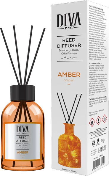 Diva PNG Amber Oda Kokusu Bambu Çubuklu 100 ml