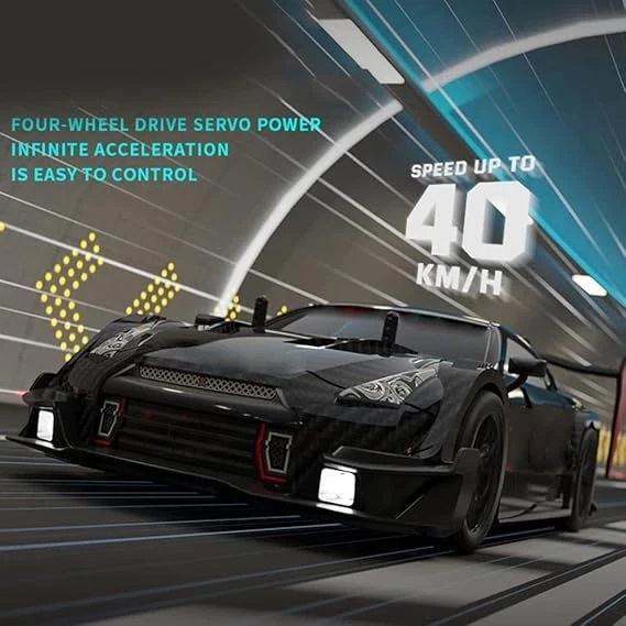 1:14 Hızlı Drift Şarjlı KIRMIZI 4x4 RC Uzaktan kumandalı Yarış Aracı 40 Km/s Hızında Hediyelik Oyuncak - 4