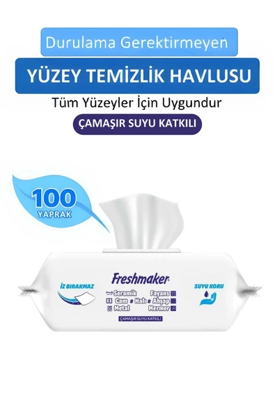 Freshmaker Yüzey Temizlik Havlusu 100'lü (Çamaşır Suyu Katkılı)