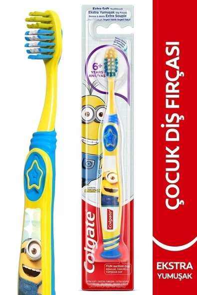 Colgate Minions 6+ Yaş Vakumlu Yapışkan Sap Ekstra Yumuşak Çocuk Diş Fırçası