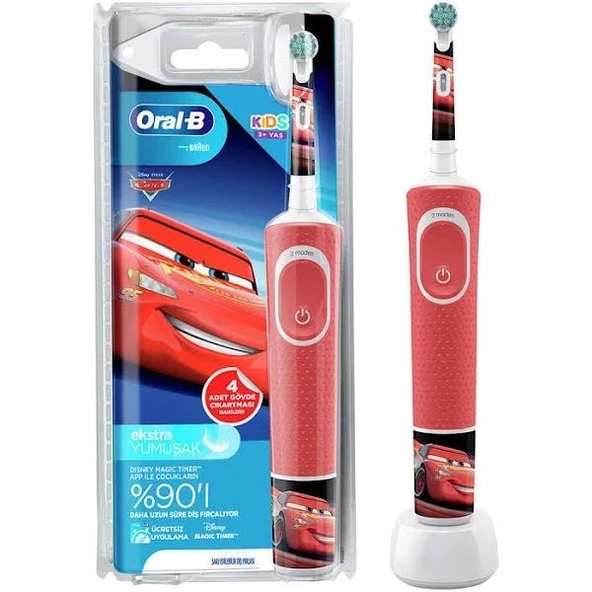 Oral-B D100 Vitality Cars Özel Seri Çocuklar İçin Şarj Edilebilir Diş Fırçası