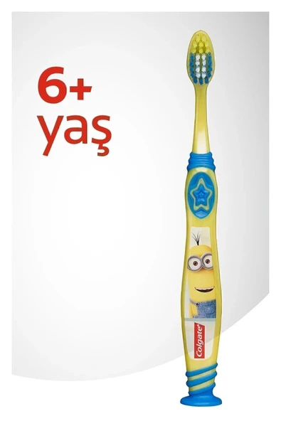 Colgate Minions 6+ Yaş Vakumlu Yapışkan Sap Ekstra Yumuşak Çocuk Diş Fırçası - 2