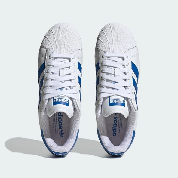 Adidas Superstar White Blue Bird Spor Ayakkabı - 5