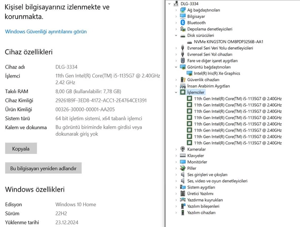 Acer Aspire 3 A315-58-546X Intel Core i5 1135G7 8GB RAM 256GB SSD 15.6" FHD NX.ADDEY.004 (İKİNCİ EL) - 5