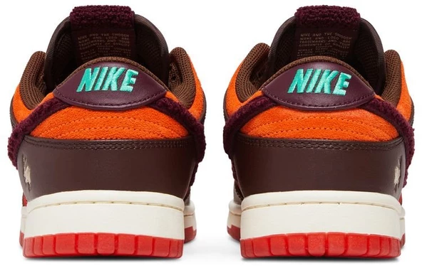 Nike Dunk Low Retro PRM Year of the Rabbit Brown Orange Kadın Spor Ayakkabı - Resim 6