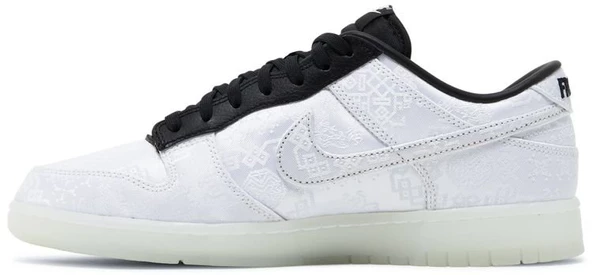 Nike Dunk Low x CLOT x Fragment Black White Spor Ayakkabı - Resim 3