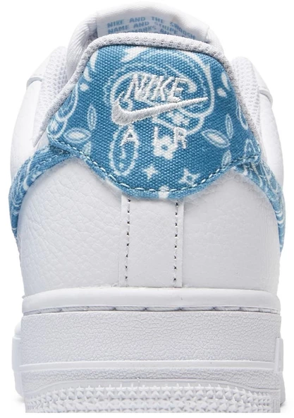Nike Air Force 1 Low Paisley Blue Spor Ayakkabı - Resim 7