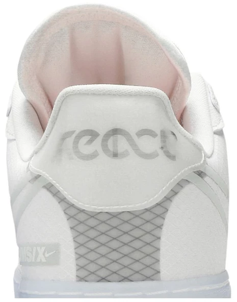 Nike Air Force 1 React QS White Light Bone Spor Ayakkabı - Resim 7