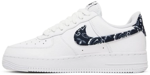 Nike Air Force 1 Low 07 Essential White Black Paisley Spor Ayakkabı - Resim 3